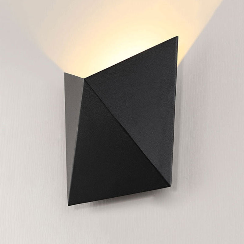 Geometrische metalen wand SCONCE Licht Modernisme Led Black Wall Lighting in warm/wit licht