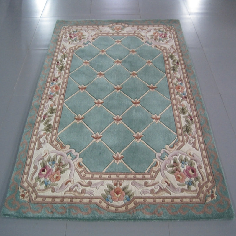 Beige Modern Area Carpet Polyester Tribal Pattern Rug Non-Slip Area Rug for Home Decor