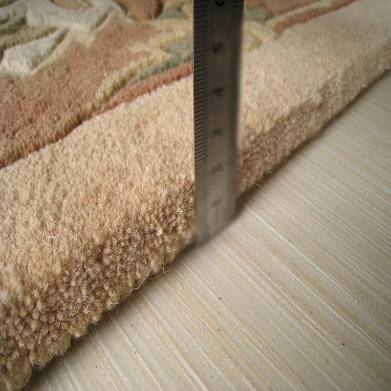 Beige Modern Area Carpet Polyester Tribal Pattern Rug Non-Slip Area Rug for Home Decor