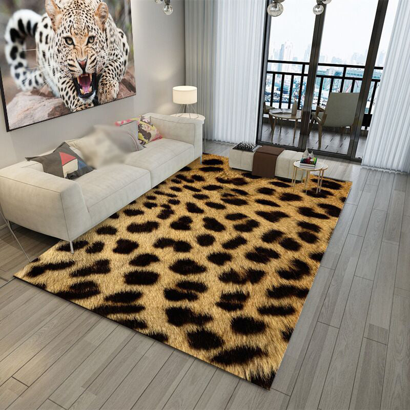 Tapis d'impression léopard créatif Polyester tapis non glisser le tapis intérieur pour le salon