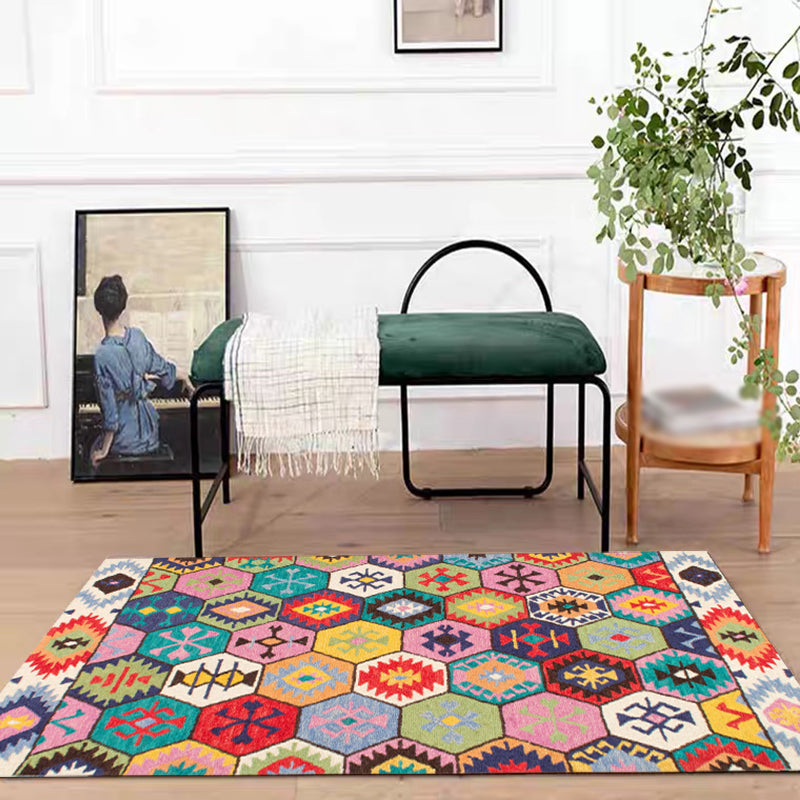 Colours Moroccan Rug Polyester Graphic Area Rug Stain Resistant Indoor Rug Home Decor