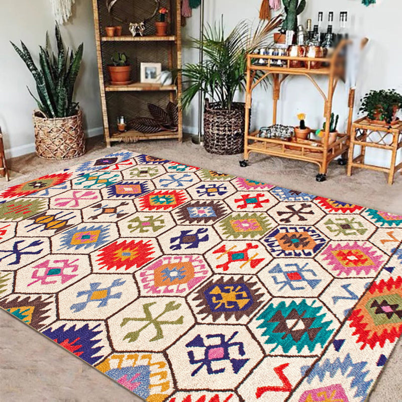 Colours Moroccan Rug Polyester Graphic Area Rug Stain Resistant Indoor Rug Home Decor