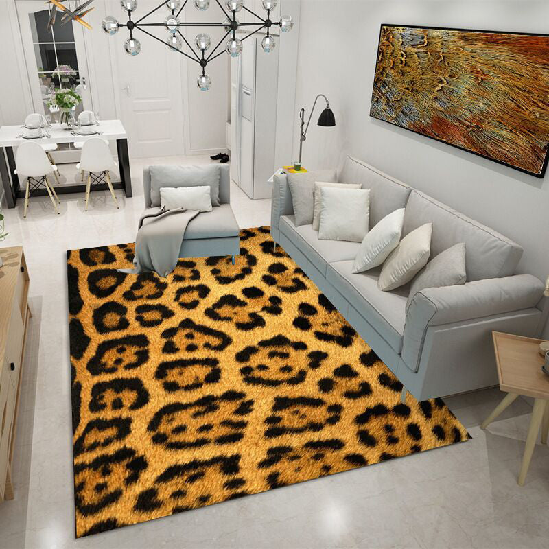 Bold Home Decoration Carpet Animal Pattern Area Rug Polyester Stain Resistant Indoor Carpet