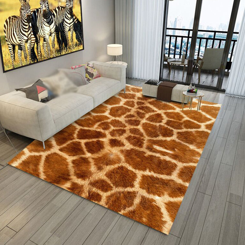 Bold Home Decoration Carpet Animal Pattern Area Rug Polyester Stain Resistant Indoor Carpet