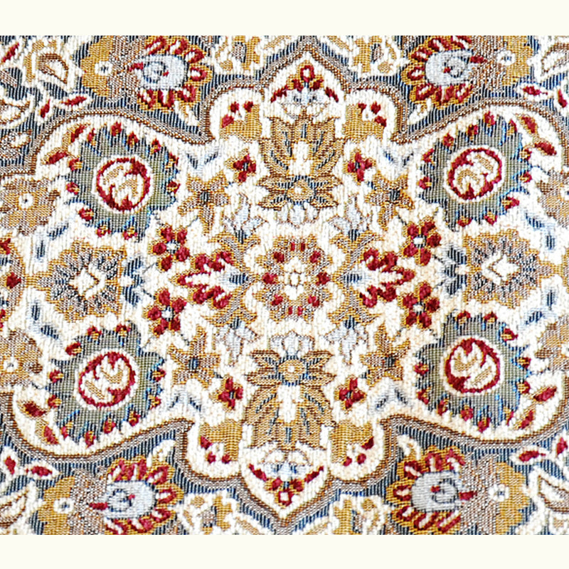 Dark Red Vintage Rug Polyester Graphic Area Rug Non-Slip Backing Rug for Living