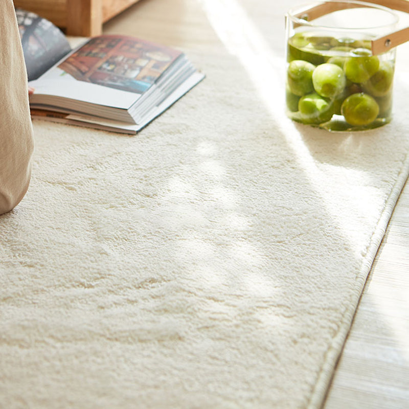 Yellow Modern Carpet Polyester Graphic Area Rug Non-Slip Backing for Living Room