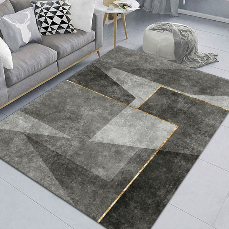 Trendy Home Decoration Rug Spinning Printed Area Rug Polyester Stain Resistant Indoor Carpet