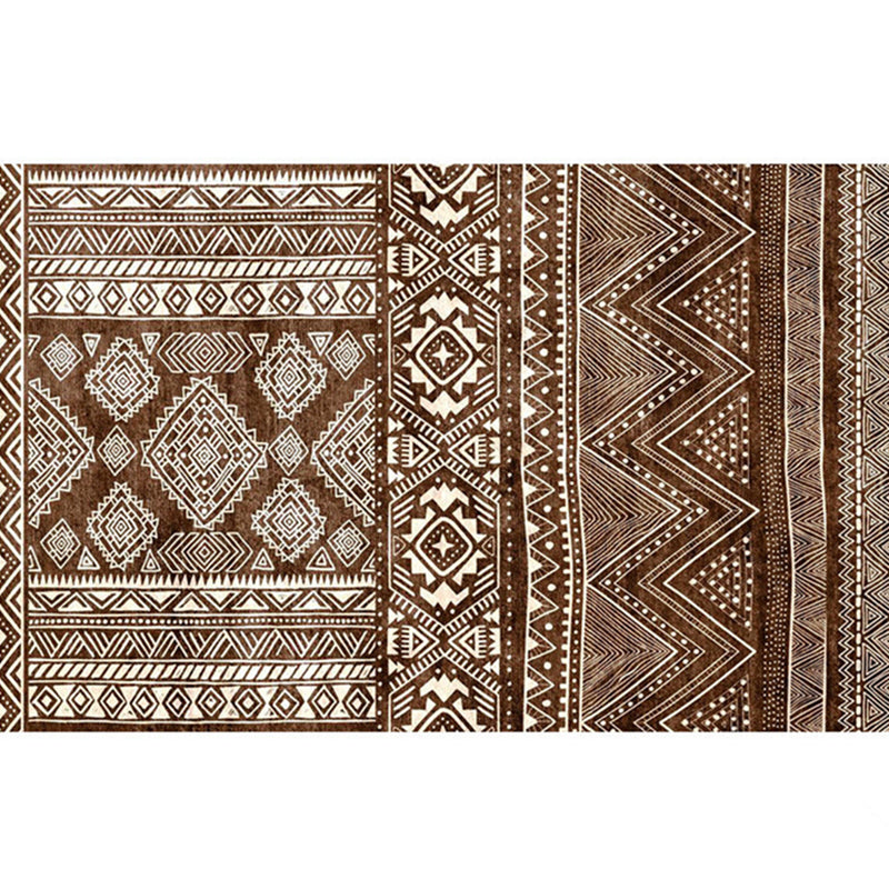 Boho binnen tapijt antieke tribale symbolen tapijt polyester vlekbestendig vloerkleed voor woningdecoratie