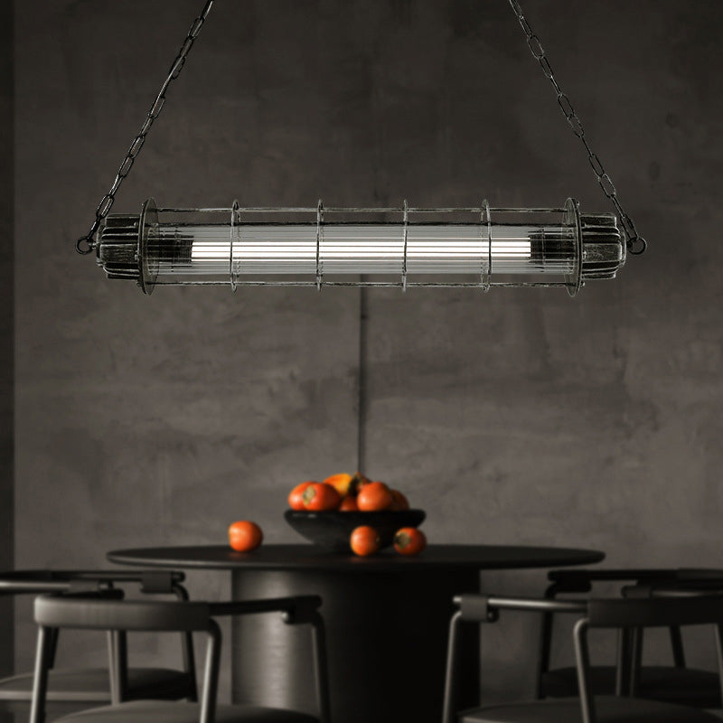 Isola da cucina industriale illuminazione lineare illuminazione isola lampade