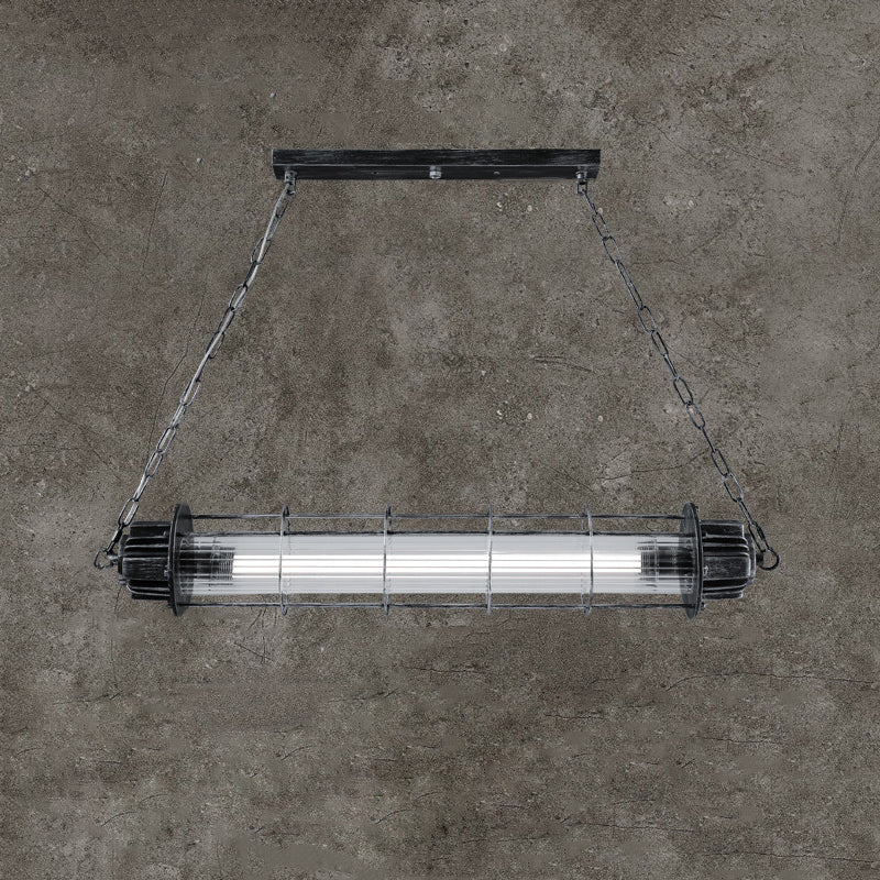 Isola da cucina industriale illuminazione lineare illuminazione isola lampade