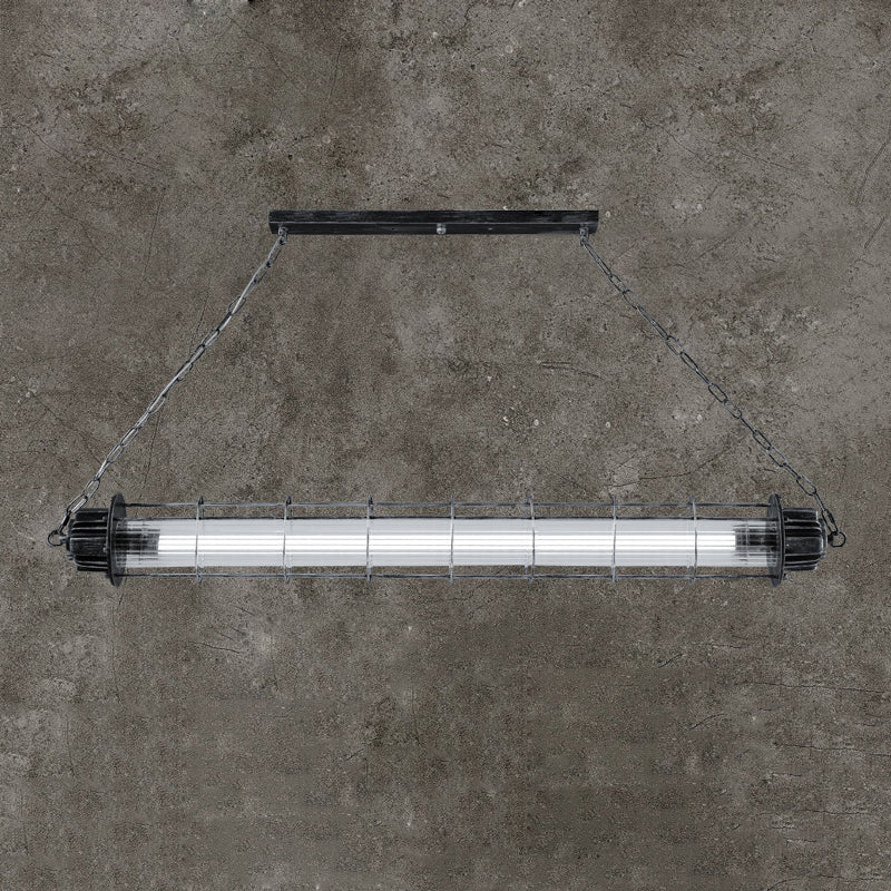 Isola da cucina industriale illuminazione lineare illuminazione isola lampade