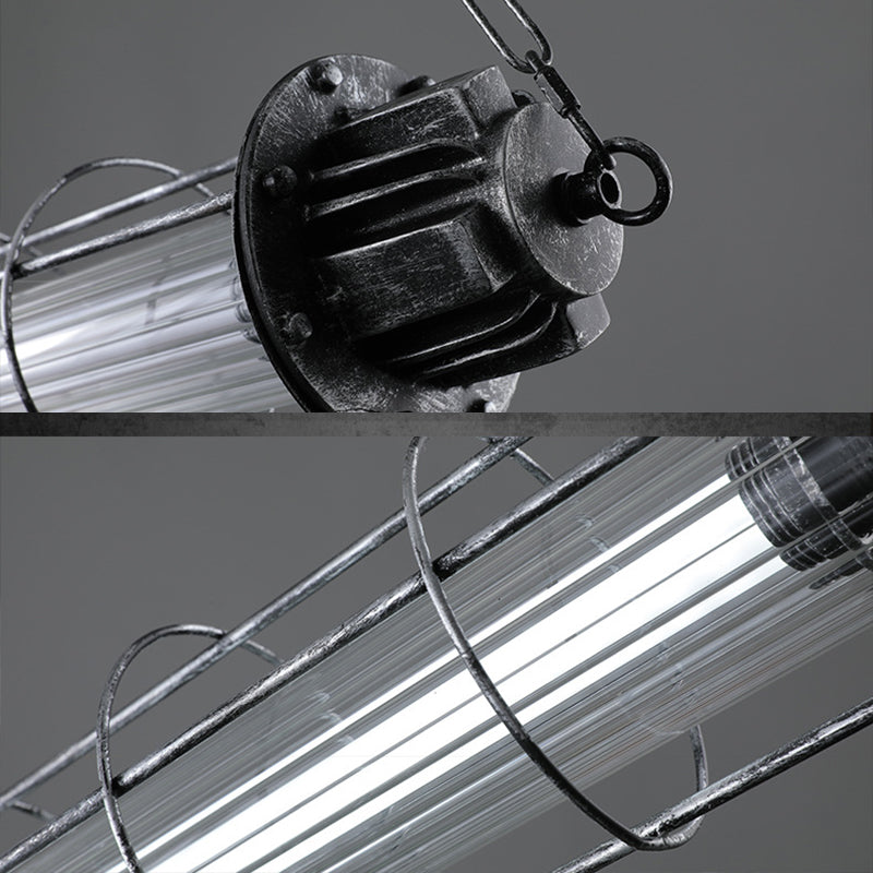 Isola da cucina industriale illuminazione lineare illuminazione isola lampade