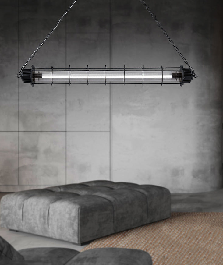 Isola da cucina industriale illuminazione lineare illuminazione isola lampade