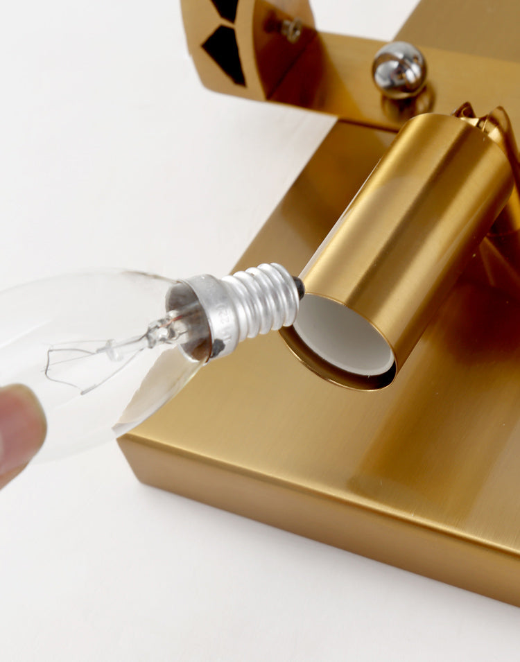 Luce murale cilindrica cristallina nella moderna lampada da parete a 2 luci di elettroplate in stile creativo