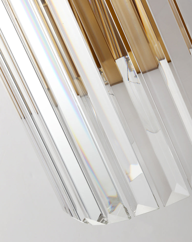 Luce murale cilindrica cristallina nella moderna lampada da parete a 2 luci di elettroplate in stile creativo