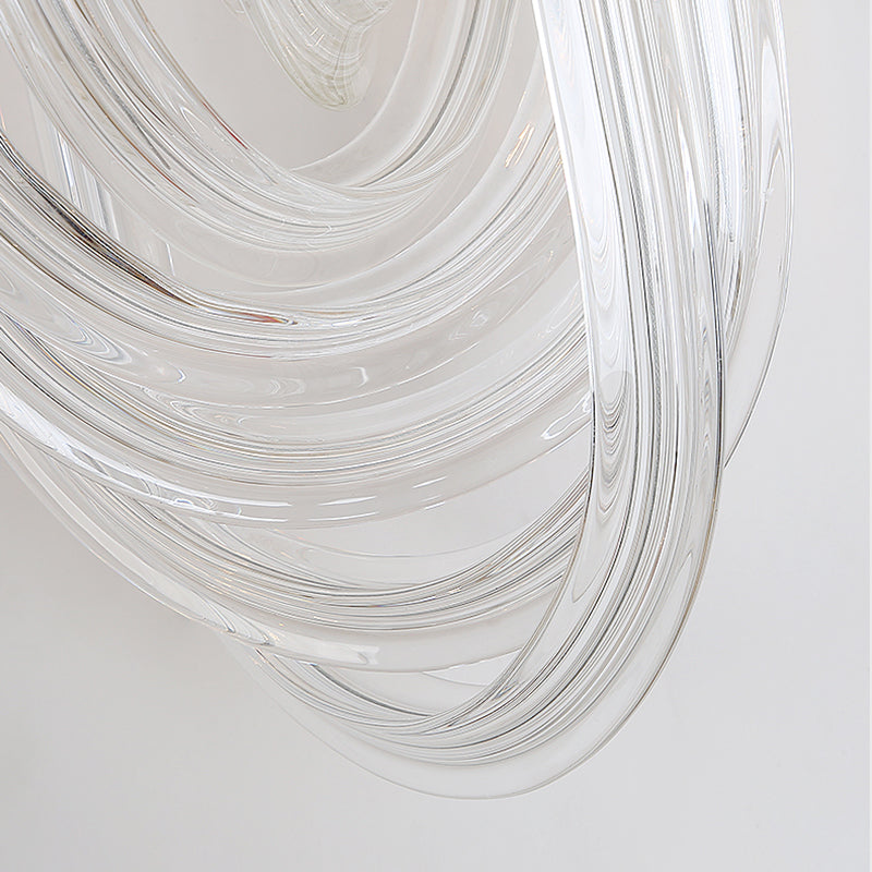 Lámpara de pared de oro de acero al carbono en moderna luz de pared de cristal de estilo de lujo para espacios interiores