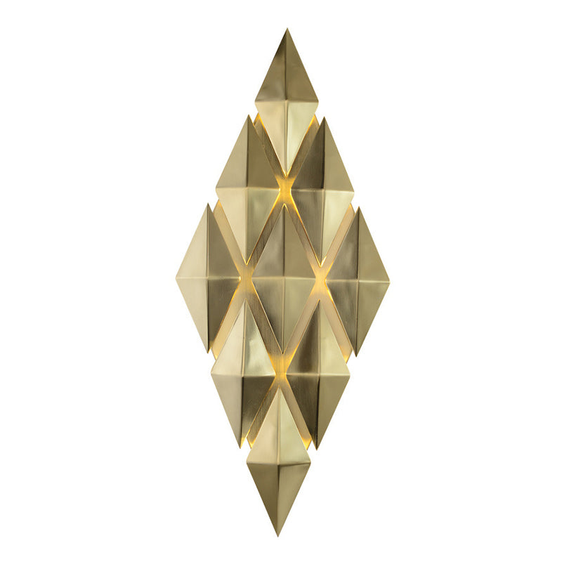 Pronzo della parete rombica d'oro nella moderna lampada da parete in metallo elettroplato in stile lusso