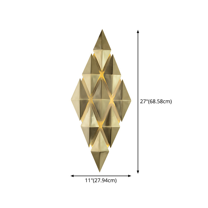 Pronzo della parete rombica d'oro nella moderna lampada da parete in metallo elettroplato in stile lusso