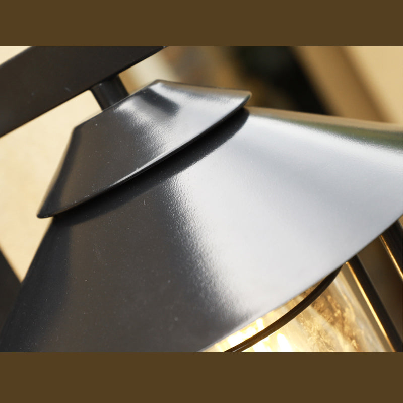 Geometrische klare Glas Wandleuchte Schatten Industrielles 1-Licht-Wandmontage Licht für den Außenbereich