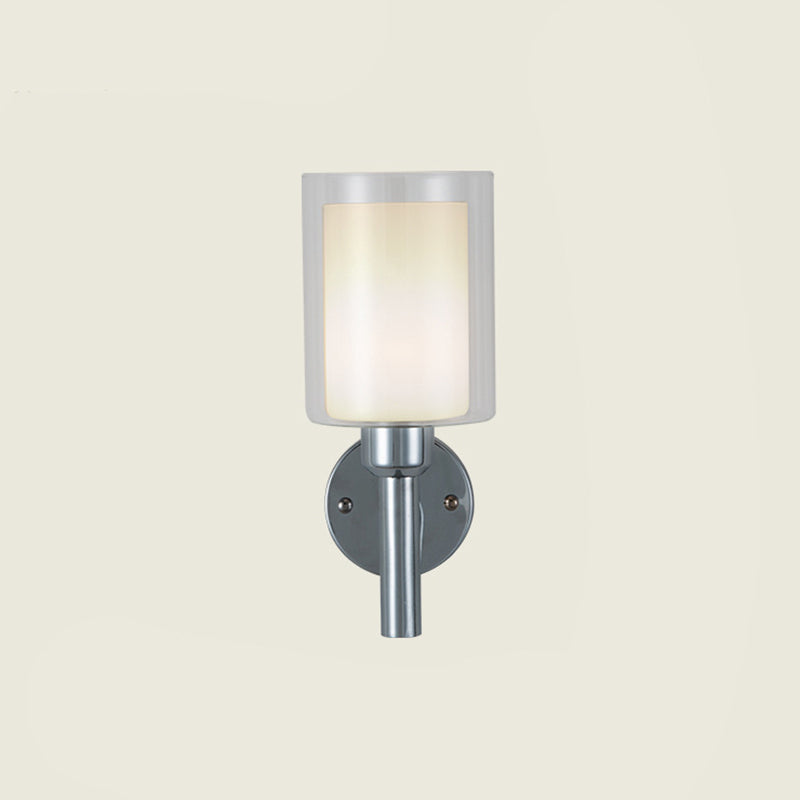 Lampada da parete in vetro di latte a 1 luce SCONCE INDUSTRIALE MONTRO MOLTO MOLTO LUCE PER CAMERA DA LETTA