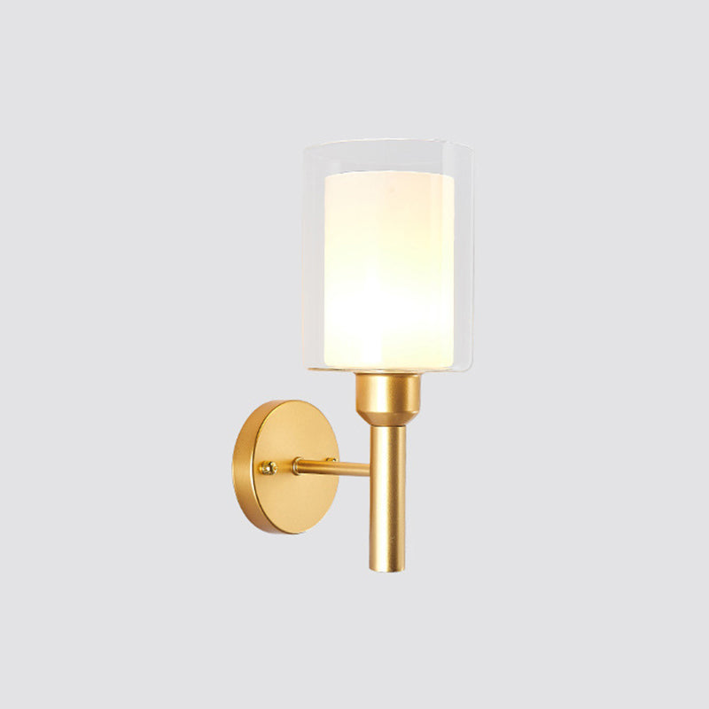 Lampada da parete in vetro di latte a 1 luce SCONCE INDUSTRIALE MONTRO MOLTO MOLTO LUCE PER CAMERA DA LETTA