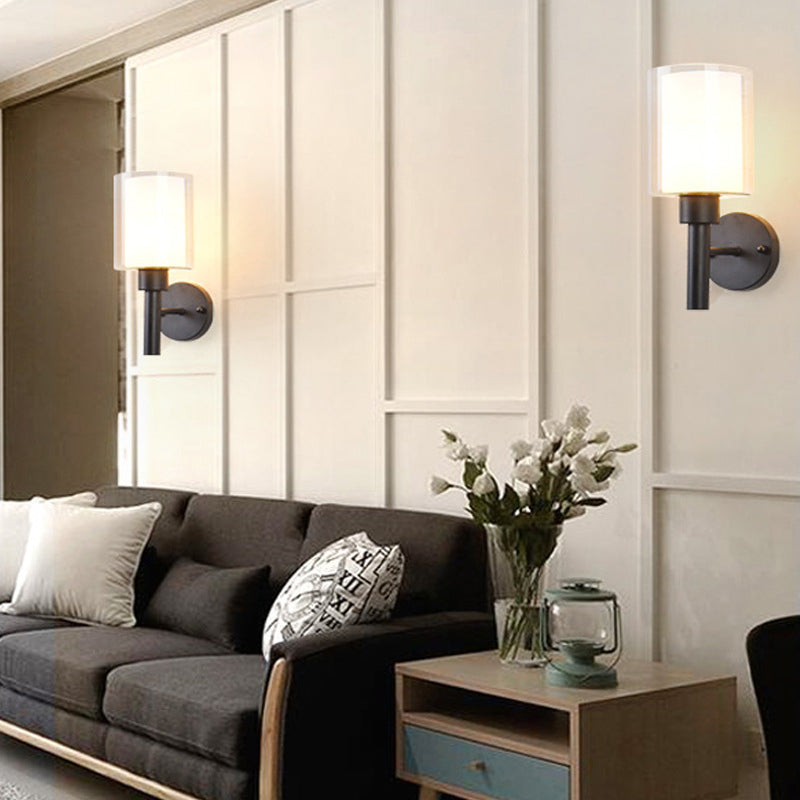 Lampada da parete in vetro di latte a 1 luce SCONCE INDUSTRIALE MONTRO MOLTO MOLTO LUCE PER CAMERA DA LETTA