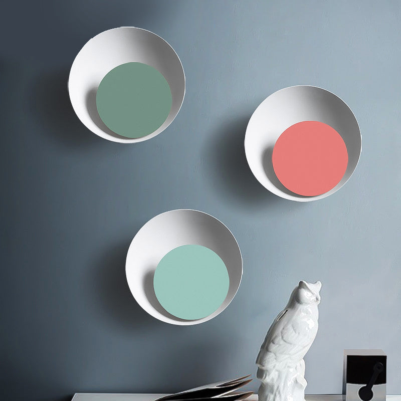 Moderni macaron moderni in stile ciotola ciotola sconde muro metallo 1 flioncini leggeri