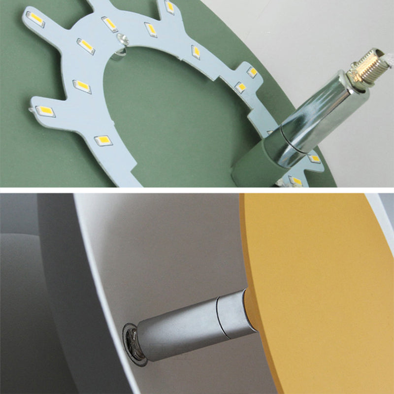 Moderni macaron moderni in stile ciotola ciotola sconde muro metallo 1 flioncini leggeri