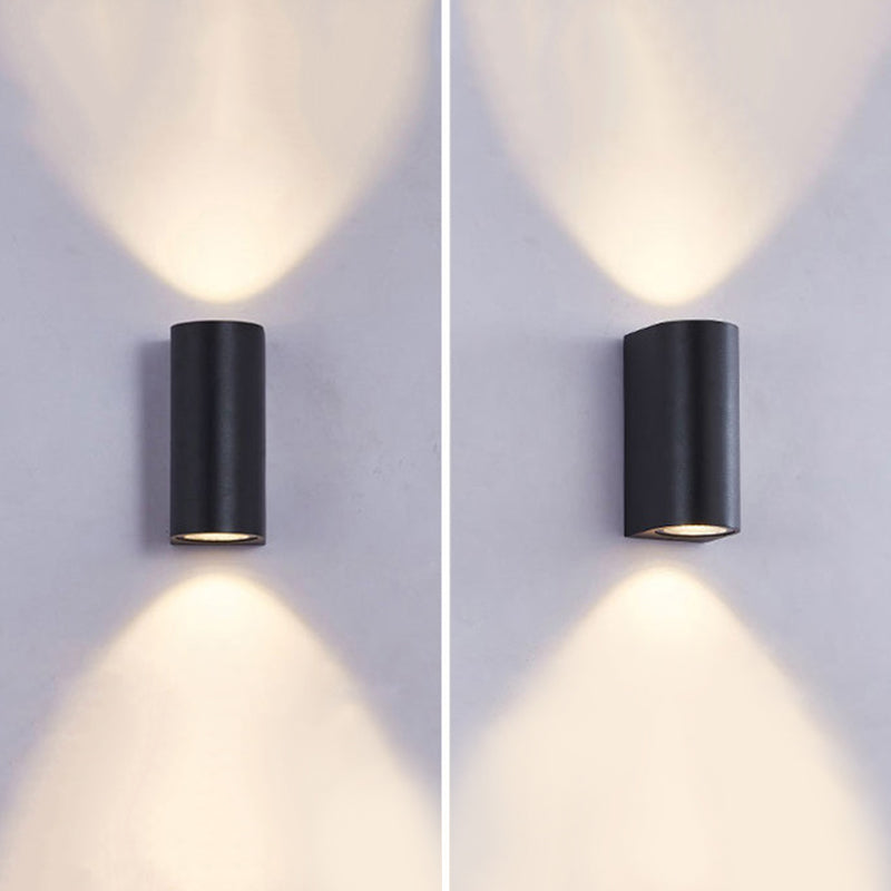 Schwarze geometrische Wandleuchte leichte moderne Stil 2 Leichter Aluminium-Lampe für den Outdoor