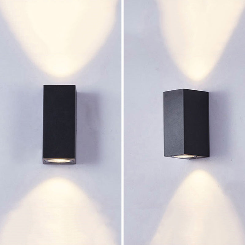 Schwarze geometrische Wandleuchte leichte moderne Stil 2 Leichter Aluminium-Lampe für den Outdoor