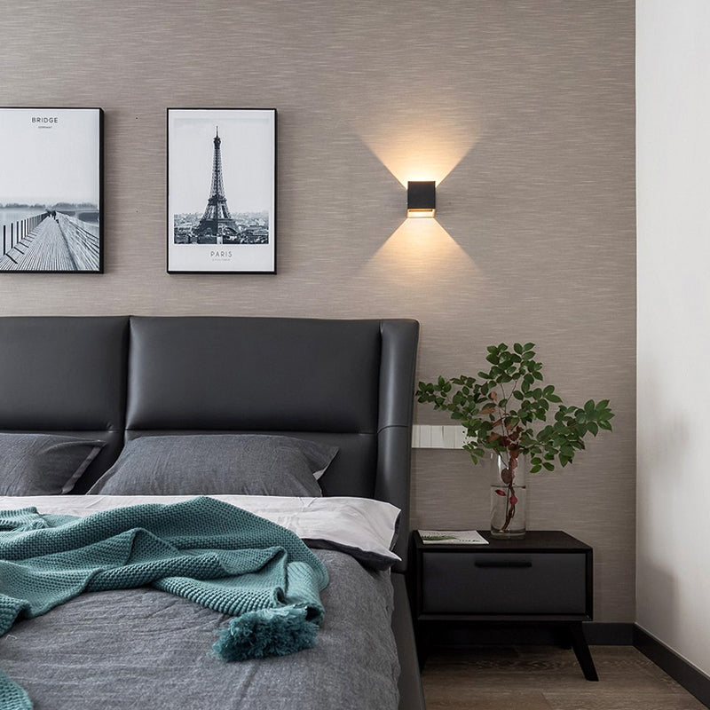 Schwarze geometrische Wandleuchte leichte moderne Stil 2 Leichter Aluminium-Lampe für den Outdoor