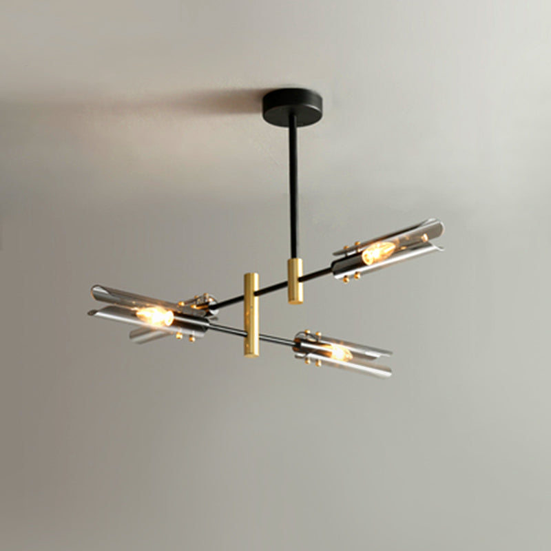 Contemporary Gold Black Iron Hanging Chandelier Ceiling Hanging Light Fixture