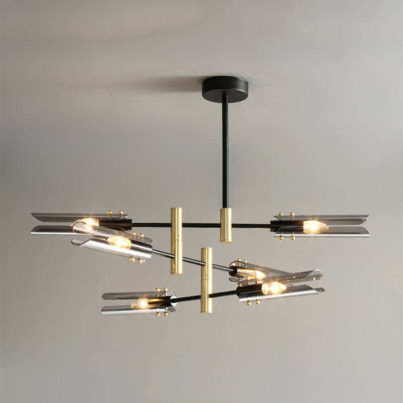 Contemporary Gold Black Iron Hanging Chandelier Ceiling Hanging Light Fixture