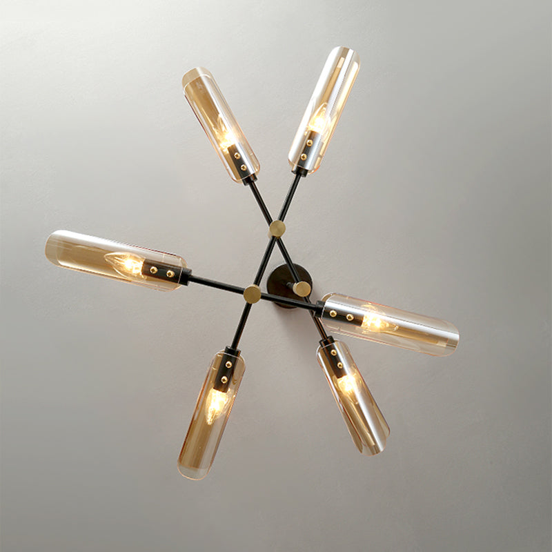 Contemporary Gold Black Iron Hanging Chandelier Ceiling Hanging Light Fixture