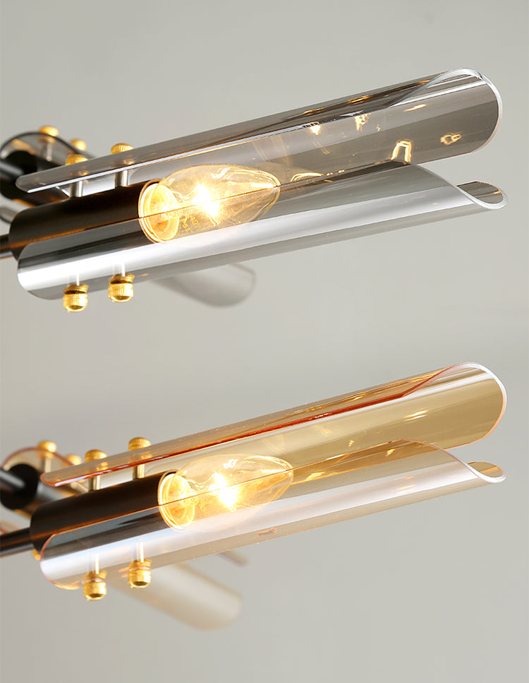 Contemporary Gold Black Iron Hanging Chandelier Ceiling Hanging Light Fixture