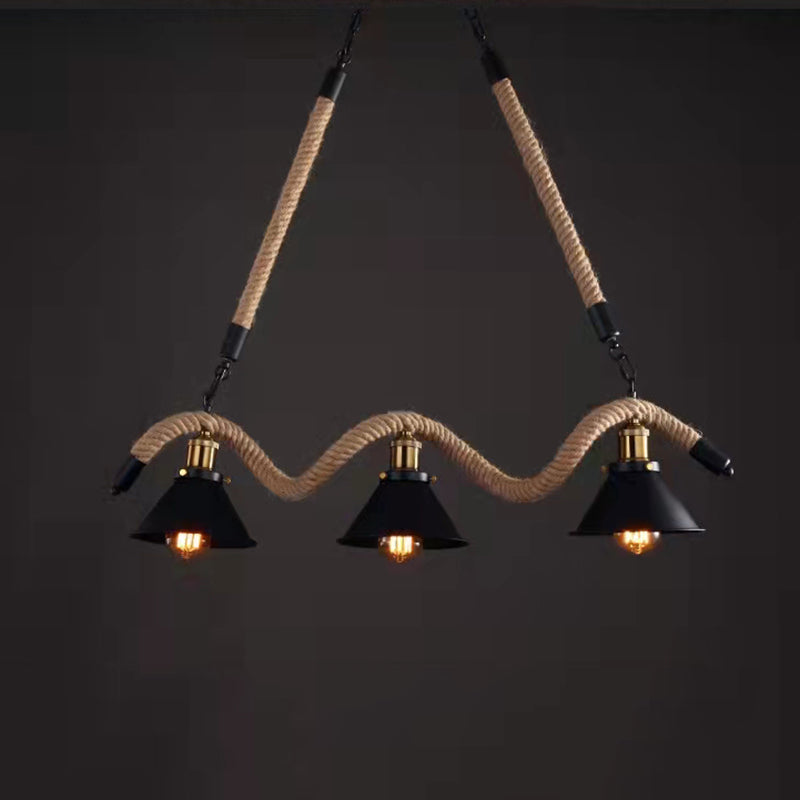 3 Light Kitchen Pendant Hanging Cage Lamp Vintage Chandelier Industrial Pendant Lighting