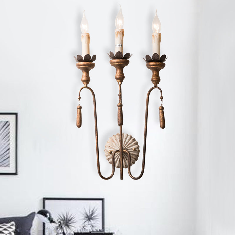 2/3 lichten metalen wandlamp vintage stijl roest blootgestelde lamp indoor sconce verlichte armatuur