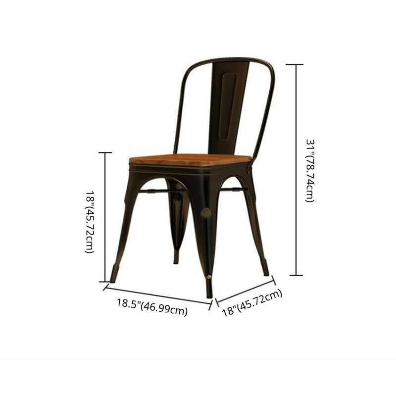 Industrial Standard Dining Room Set with Wood Top and Trestle Base Kitchen Table Set