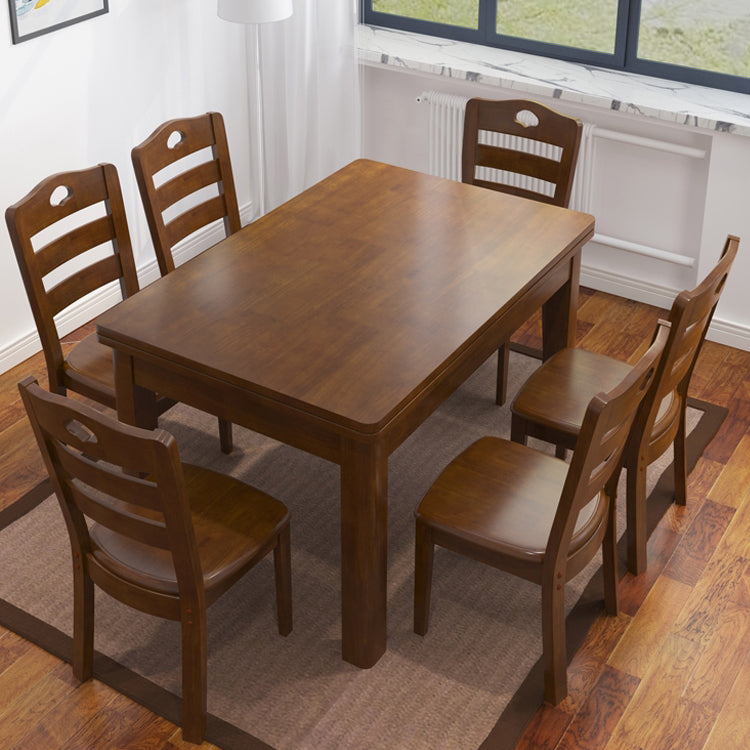 Traditional Standard Solid Wood Dining Room Set of Rectangle Shape for Kitchen Table Set