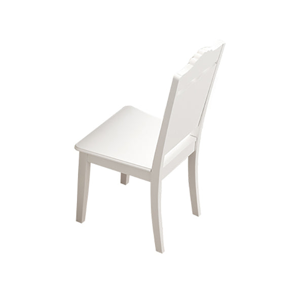 Contemporary Sintered Stone Kitchen Dining Set White Standard Dining Set with 4 Legs Base