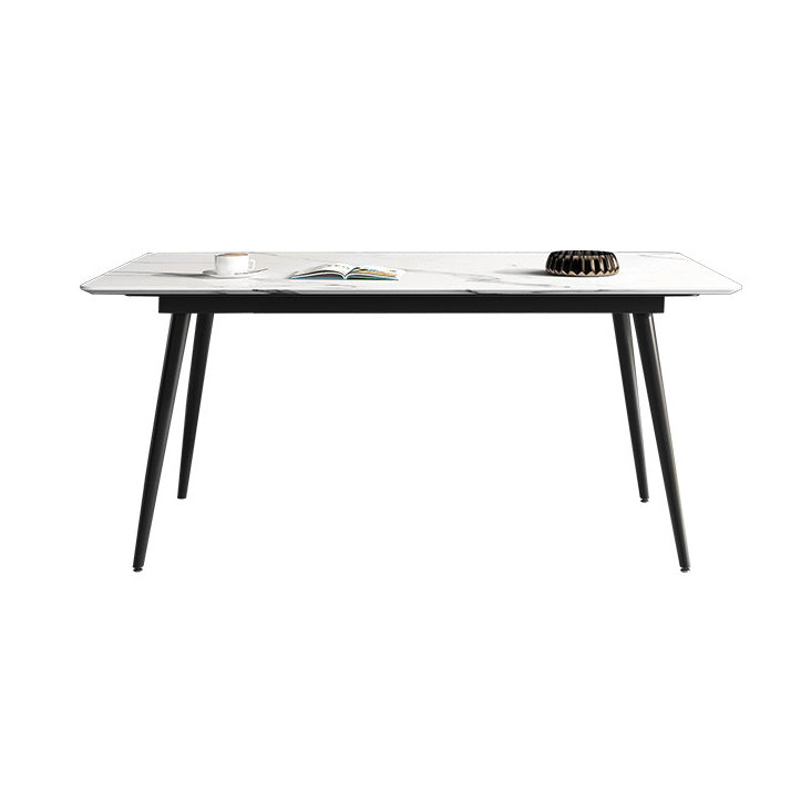 Modern Sintered Stone Rectangle Dining Set White Dining Set for Home Use
