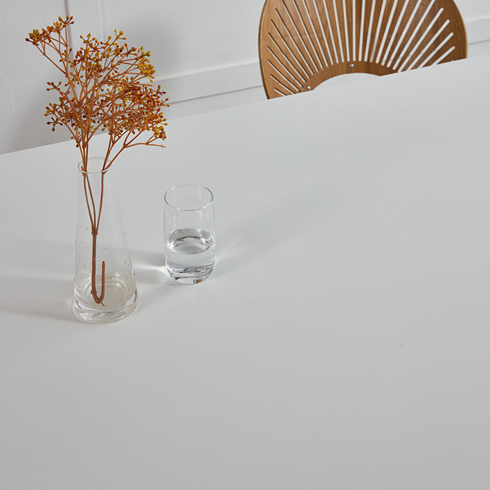 Conjunto de comedor de comedor estándar de piedra sinterizada contemporánea Juego de comedor de cocina en blanco