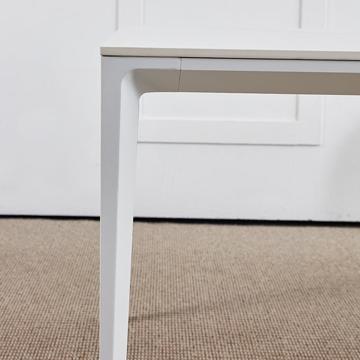 Conjunto de comedor de comedor estándar de piedra sinterizada contemporánea Juego de comedor de cocina en blanco