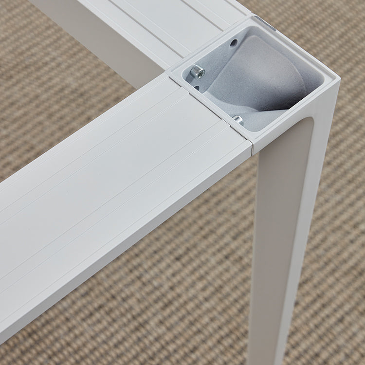 Conjunto de comedor de comedor estándar de piedra sinterizada contemporánea Juego de comedor de cocina en blanco