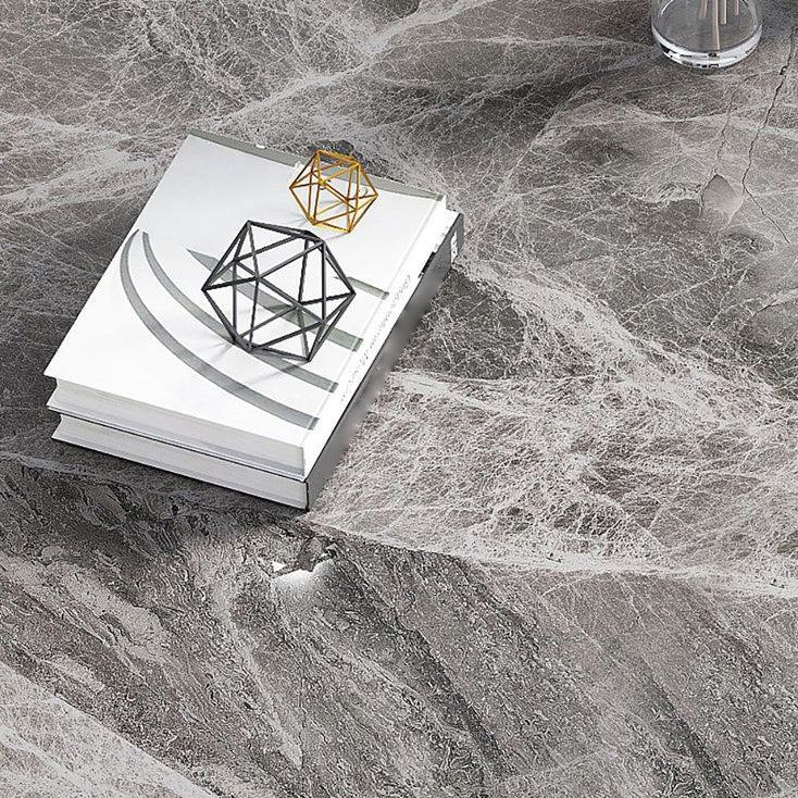 Contemporary Sintered Stone Top Gray Dining Set Rectangle Shape Standard Dining Set for Kitchen