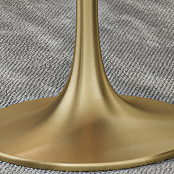 Modern Sintered Stone Dining Room Set with Round Top and Gold Base Furniture