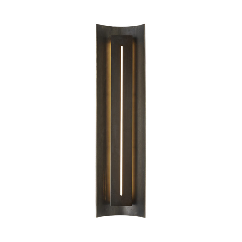 1 Glühbirnenschlafzimmer Wandleuchte zeitgenössische schwarze LED -Wandmontageleuchte mit Kurvenmetallschatten