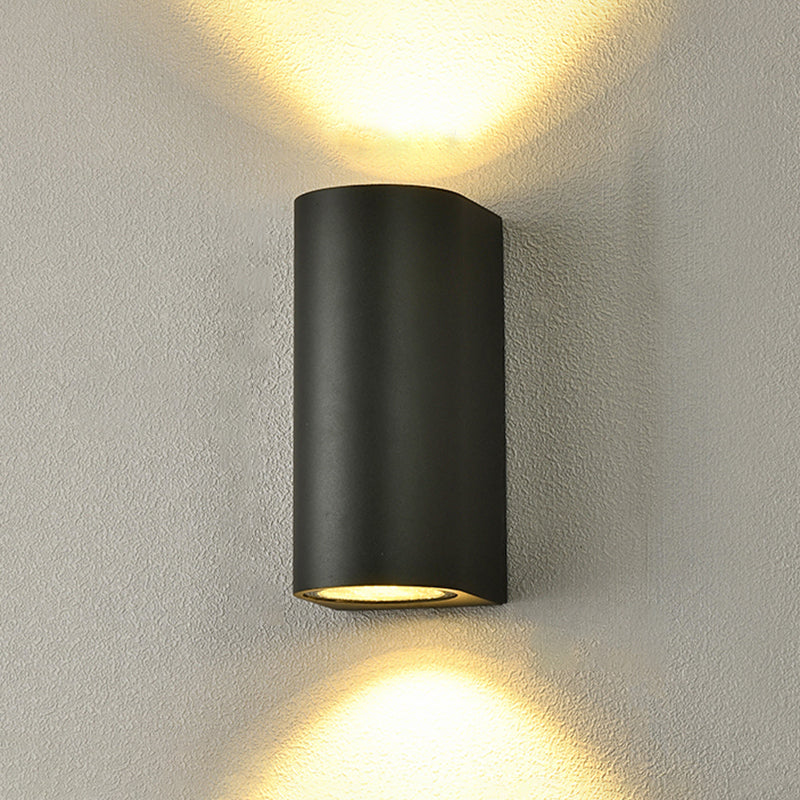 Lámparas negras modernas lámparas aluminio al aire libre 2 luces lámpara de pared de lámpara de pared