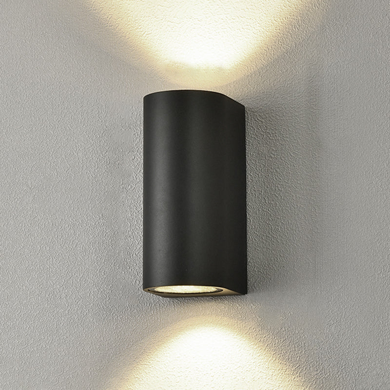 Lámparas negras modernas lámparas aluminio al aire libre 2 luces lámpara de pared de lámpara de pared