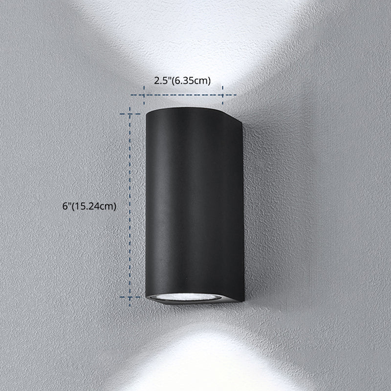 Lámparas negras modernas lámparas aluminio al aire libre 2 luces lámpara de pared de lámpara de pared